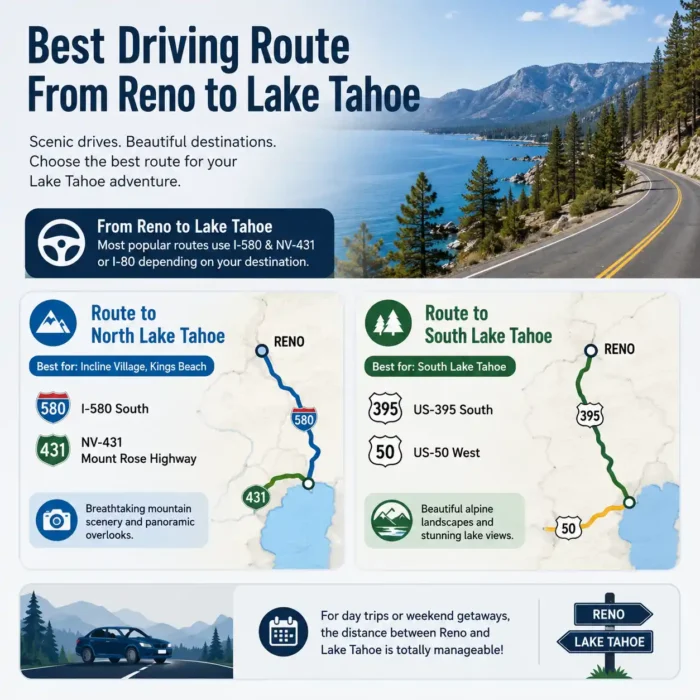 Best Driving Route From Reno to Lake Tahoe 