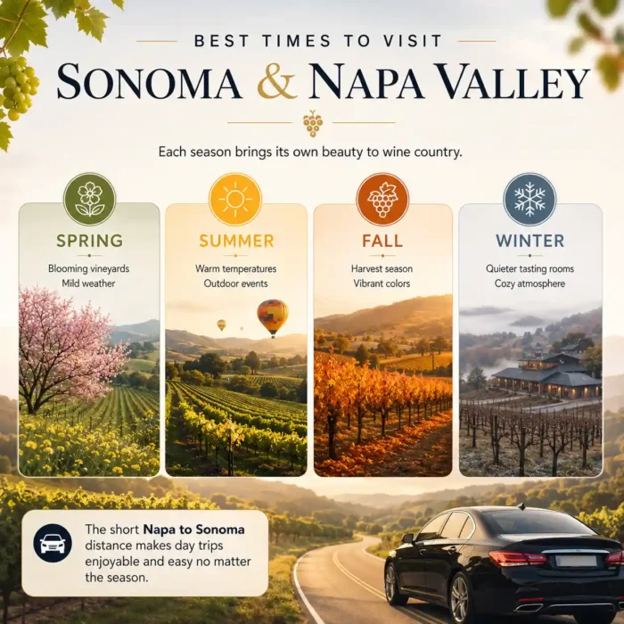 Best Times to Visit Sonoma and Napa Valley