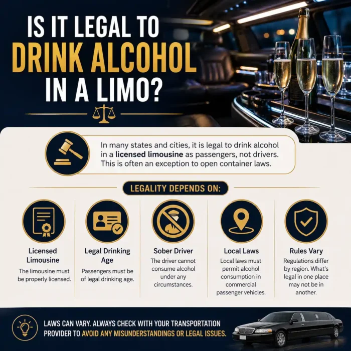 Is It Legal to Drink Alcohol in a Limo?