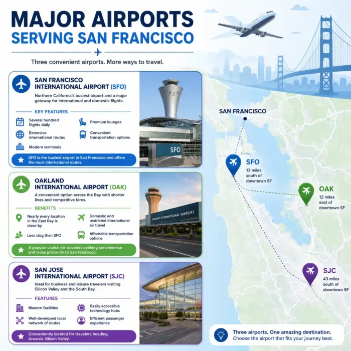Major Airports Serving San Francisco