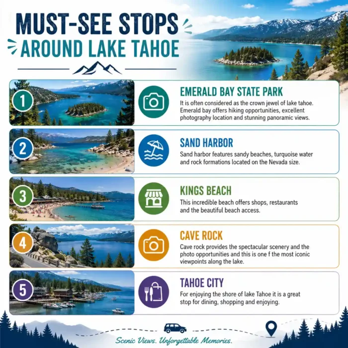 Must-See Stops Around Lake Tahoe 