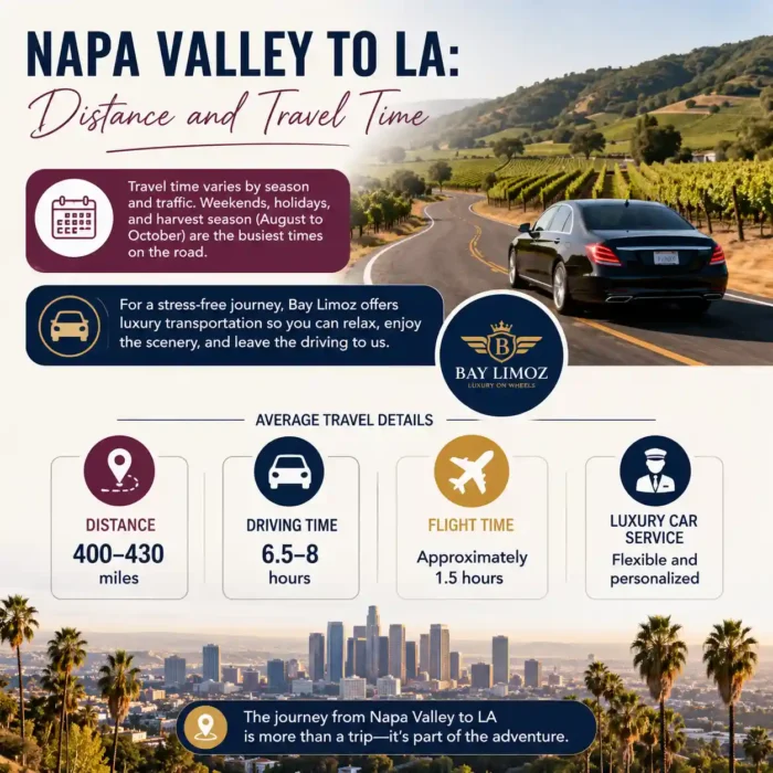 Napa Valley to LA: Distance and Travel Time 