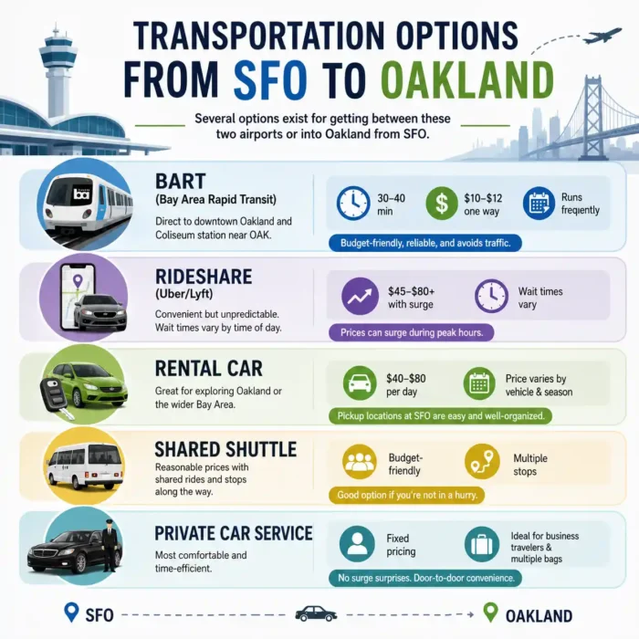 Transportation Options From SFO to Oakland